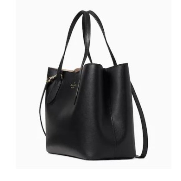Kate Spade Harper Satchel in Black Leather Adjustable Removable Strap NWT! - Picture 4 of 10